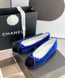 Chanel Ballet Flats Blue For Women - Image 3