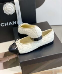 Chanel Ballet Flats White For Women - Image 5