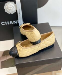 Chanel Ballet Flats Beige For Women - Image 6