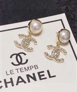 Chanel CC Earrings Gold Hardware For Women - Image 9