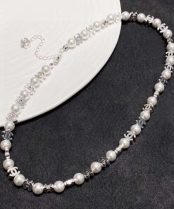 Alternative view of Chanel CC Pearl Necklace White For Women
