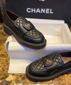 Alternative view of Chanel CC Turn-lock On Trap Heel Loafer Black For Women