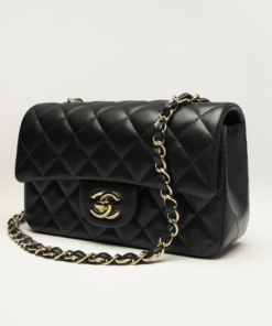 Alternative view of Chanel Classic Flap Bag Small Crossbody 7.9in/ 20cm Black Gold Hardware For Women A01116
