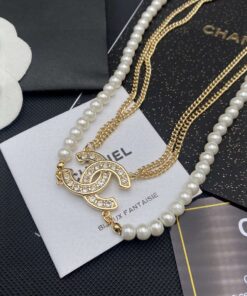 Chanel Double C Necklace Gold For Women - Image 4