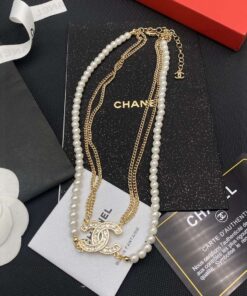 Chanel Double C Necklace Gold For Women