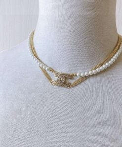 Chanel Double C Necklace Gold For Women - Image 3