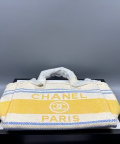 Alternative view of Chanel Deauville Large Tote Bag 13.8in/ 35cm Sand Gold Hardware For Women
