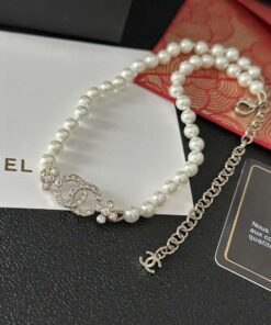 Chanel Letter Necklace White For Women