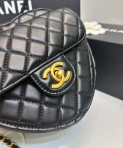 Chanel Mini Heart Bag Black For Women 7in/18cm AS3191 B07958 94305 - Image 5