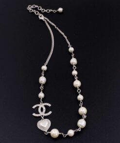 Chanel Pearl Love Necklace White For Women - Image 4