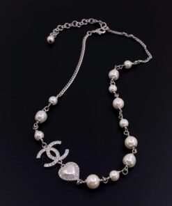 Chanel Pearl Love Necklace White For Women - Image 3