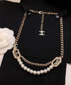 Alternative view of Chanel Pearl Necklace Gold For Women