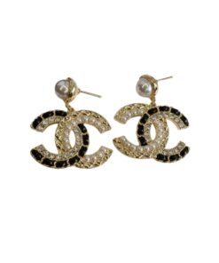 Chanel Pearl Stud Earrings White For Women