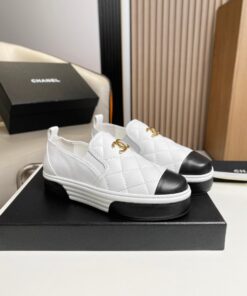 Chanel Platform Casual Style Plain White For Women - Image 10