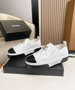 Chanel Platform Casual Style Plain White For Women - Image 9