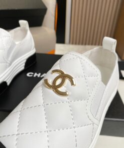 Chanel Platform Casual Style Plain White For Women - Image 4