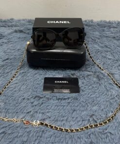 Chanel Square Sunglasses Black For Women A40911 X06074 S2214 - Image 3