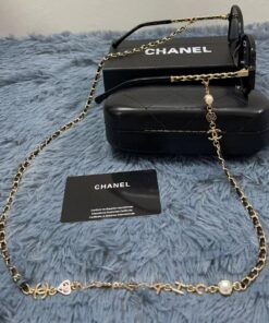 Chanel Square Sunglasses Black For Women A40911 X06074 S2214 - Image 4