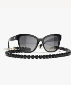 Chanel Square Sunglasses Black For Women A71510 X02016 S2218