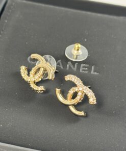 Alternative view of Chanel Stud Earrings Gold For Women