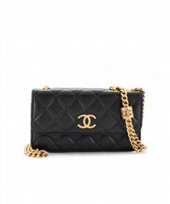 Chanel Wallet With Strap Black For Women, Women’s Bags 6.7in/17cm