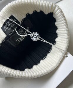 Chanel Beanie In Black & White - Image 5