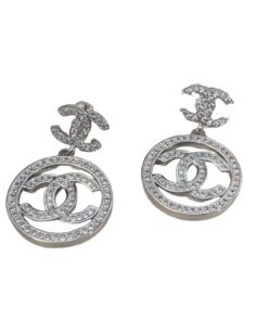 Chanel Circle Earrings Silver For Women