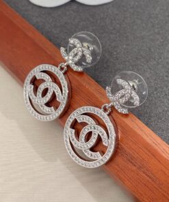 Chanel Circle Earrings Silver For Women - Image 6