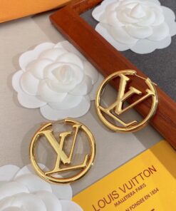Louis Vuitton Classic Stud Earrings Gold For Women