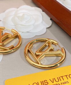 Louis Vuitton Classic Stud Earrings Gold For Women - Image 3
