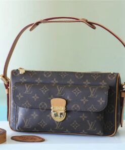 Louis Vuitton Ravello GM Monogram Shoulder Bag Brown For Women 9.8in/25cm