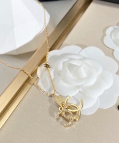Chanel Double C Necklace Gold For Women