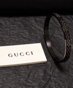 Gucci Double G Bracelet Black For Women - Image 3