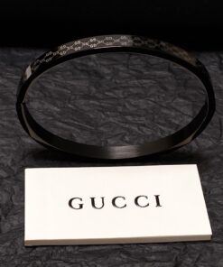 Gucci Double G Bracelet Black For Women - Image 5