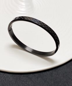 Gucci Double G Bracelet Black For Women - Image 6