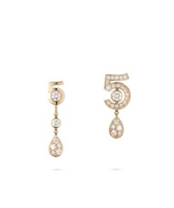Chanel Eternal N°5 Transformable Earrings Gold For Women J12194