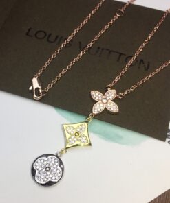 Louis Vuitton Flower Necklace Silver For Women