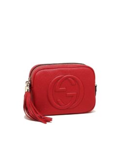 Gucci Soho Small Disco Bag Red For Women, Shoulder And Crossbody Bags 8in/21cm GG 308364