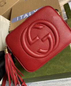 Gucci Soho Small Disco Bag Red For Women, Shoulder And Crossbody Bags 8in/21cm GG 308364 - Image 5