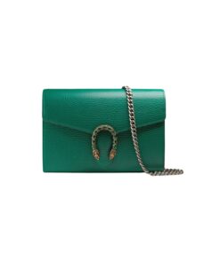 Gucci Dionysus Mini Chain Shoulder Bag 8in/ 20cm Emerald Green Metal Free Tanned Antique Silver Hardware For Women 401231 CAOGX 3120