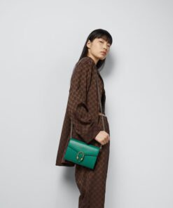 Alternative view of Gucci Dionysus Mini Chain Shoulder Bag 8in/ 20cm Emerald Green Metal Free Tanned Antique Silver Hardware For Women 401231 CAOGX 3120