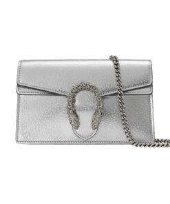 Gucci Dionysus Super Mini Shoulder Bag 6.5in/ 17cm Silver Palladium Hardware For Women 476432 1TRBN 8173