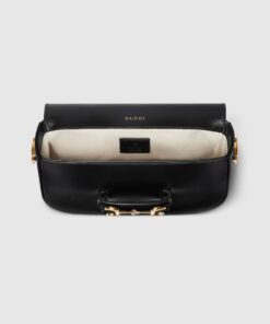 Gucci Horsebit 1955 Mini Bag Black For Women 8in/21cm GG 658574 18YSG 1060 - Image 3