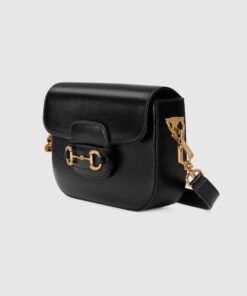Gucci Horsebit 1955 Mini Bag Black For Women 8in/21cm GG 658574 18YSG 1060 - Image 4
