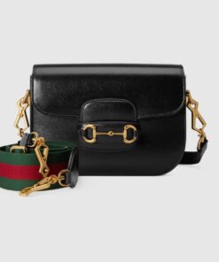 Gucci Horsebit 1955 Mini Bag Black For Women 8in/21cm GG 658574 18YSG 1060 - Image 5