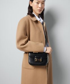 Alternative view of Gucci Horsebit 1955 Mini Bag Black For Women 8in/21cm GG 658574 18YSG 1060