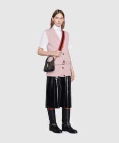 Alternative view of Gucci Jackie 1961 Mini Shoulder Bag Black And Ivory GG Denim Jacquard For Women 7.5in/19cm GG 685127 UN3AG 1294