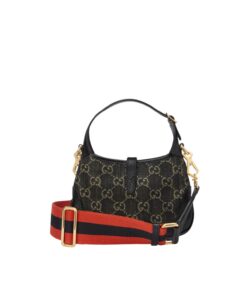 Gucci Jackie 1961 Mini Shoulder Bag Black And Ivory GG Denim Jacquard For Women 7.5in/19cm GG 685127 UN3AG 1294 - Image 9