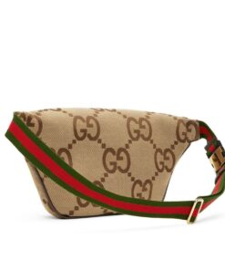 Gucci Jumbo GG Belt Bag Camel And Ebony Jumbo GG Canvas 15.3in/39cm GG 696031 UKMDG 2570 - Image 8