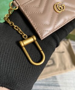 Alternative view of Gucci GG Marmont Keychain Wallet Beige For Women‎ 3.9 in/ 10 cm